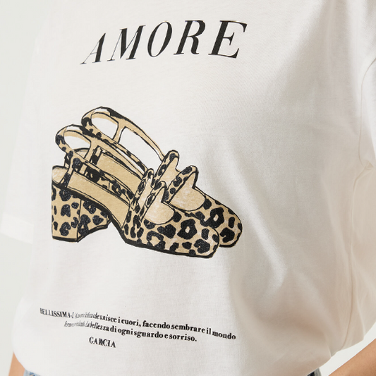 T-shirt Femme Blanc Garcia P260204-53