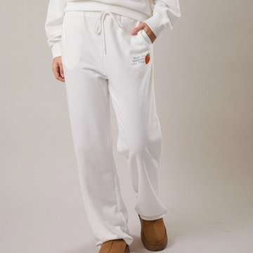 Pantalon Jogging Femme Blanc Le Lis 6268-BLANC