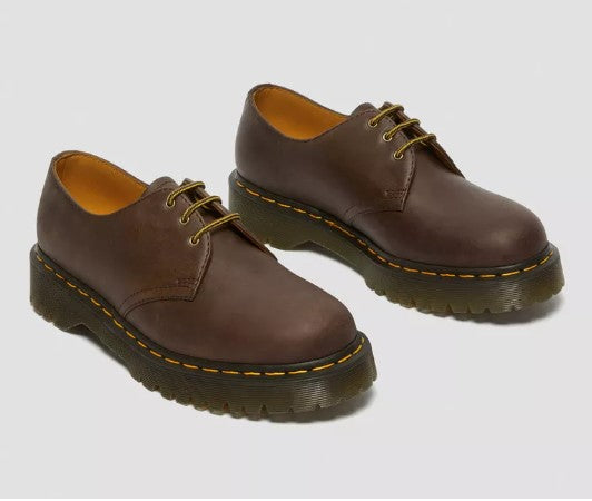 DR MARTENS - SOULIER 1461 BEX - CRAZY HORSE - R27899201 (174) - BRUN