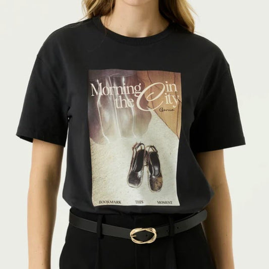 T-Shirt Imprimé GARCIA T260201-62 Noir