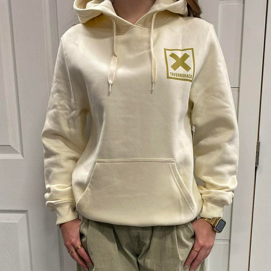 TAVERNSHACK - HOODIE IVORY- COW-BOY - TVK12 - PRINT 2 COULEURS