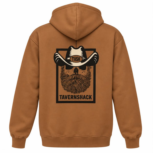 TAVERNSHACK - HOODIE CARAMEL - COW-BOY - TVK20 - PRINT 2 COUL