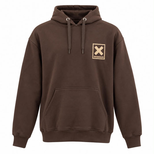 TAVERNSHACK - HOODIE BRUN - COW-BOY BANDEAU- TVK15 - PRINT 2 COULEURS