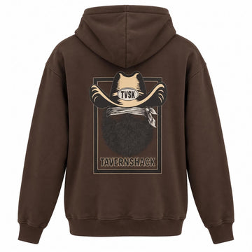 TAVERNSHACK - HOODIE BRUN - COW-BOY BANDEAU- TVK15 - PRINT 2 COULEURS