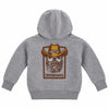 TAVERNSHACK - HOODIE GRIS - COW-BOY - PRINT 2 COULEURS