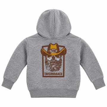 TAVERNSHACK - HOODIE GRIS - COW-BOY - PRINT 2 COULEURS