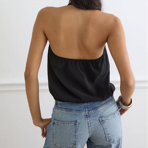 Haut dos nu noire avec studs Motel Rocks Z033247