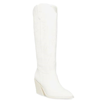 DISPONIBLE EN LIGNE SEULEMENT - STEVE MADDEN - BOTTE WESTERN - ARIZONA  - #96 - BLANC