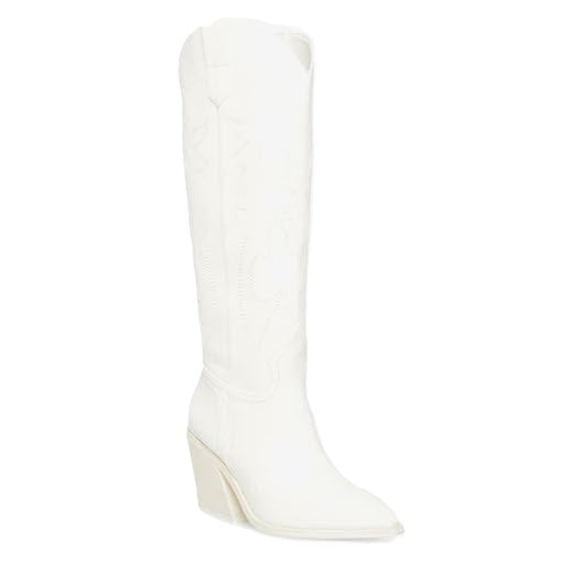 DISPONIBLE EN LIGNE SEULEMENT - STEVE MADDEN - BOTTE WESTERN - ARIZONA  - #96 - BLANC