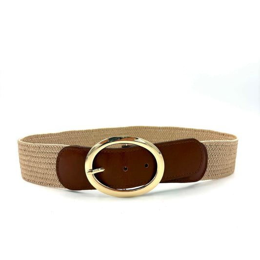 Ceinture elastique en cuir italien B3561 Landes