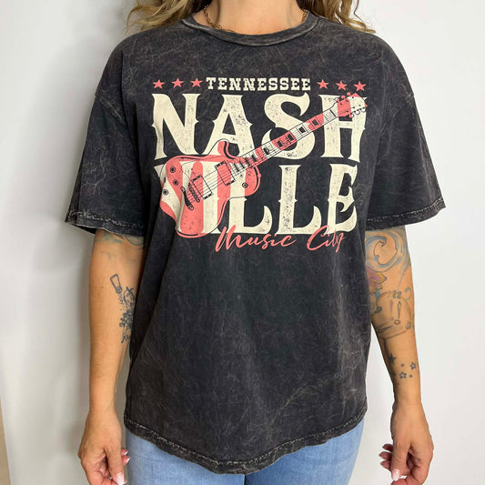 T-Shirt Nashville Hrt & Luv FV58 Noir