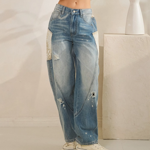 Jeans Grandes Poches Extensibles Denim Lss1162-8