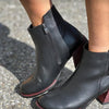 DISPONIBLE EN LIGNE SEULEMENT - CAGIVA - SOULIER 0012-506 (#15) - CUIR NOIR