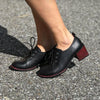 DISPONIBLE EN LIGNE SEULEMENT - CAGIVA - SOULIER 0012-450 (#16) - CUIR NOIR