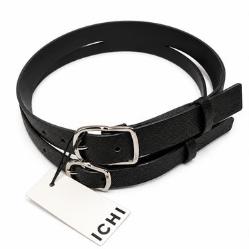 Ceinture en cuir double Noir 20126976