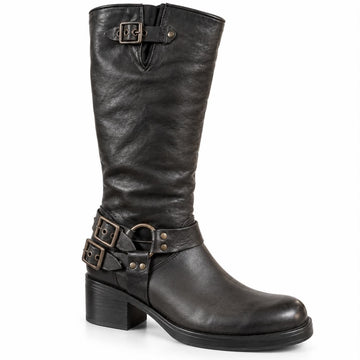 Disponible en ligne seulement - Botte longue de cuir FELMINI D583-10 Gris Nobile #24