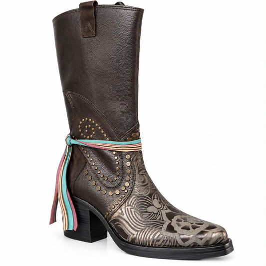 Botte look western FELMINI D623-20 Brown/Bronzo #23