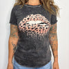 T-shirt Manche courte  Hrt & Luv bouche leopard #FV31