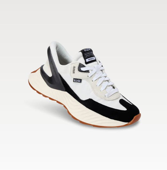 Basket Retro - Kizik - Monaco - WMON2503B (#4) - Blanc/Noir
