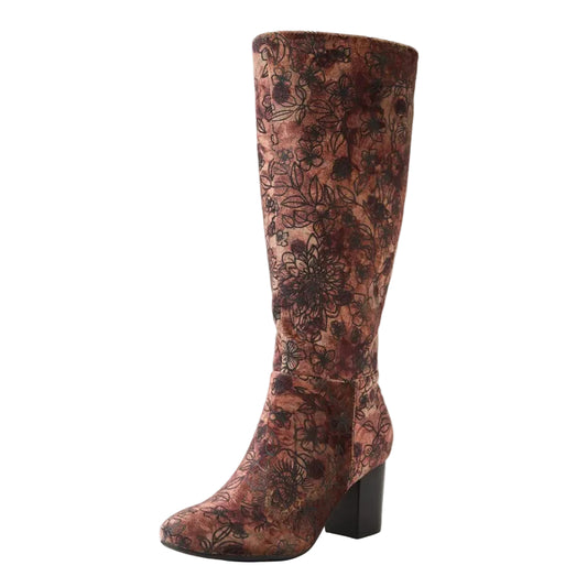 Bottes hautes Malanda en velours fleuri beige IL12321TB4IT #2