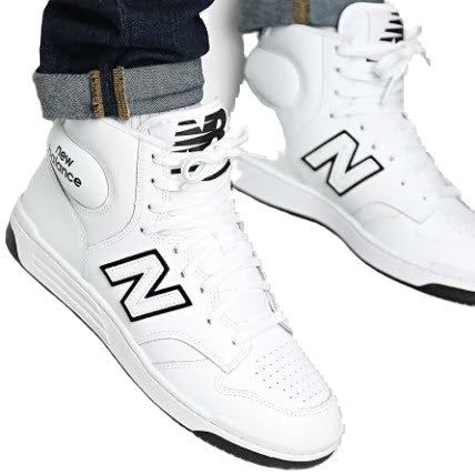 NEW BALANCE – BASKETS – BB480COA (#352) – BLANC ET NOIR