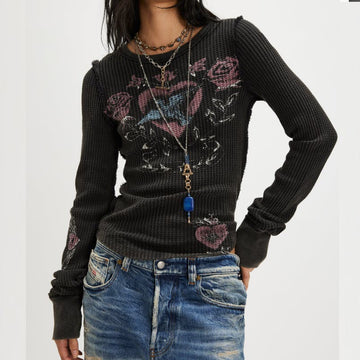 Chandail M.Longue We The Free Lucky Locket Tee FREE PEOPLE OB1934239