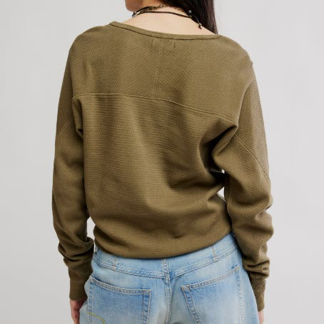 Chandail Jess long sleeve FREE PEOPLE OB2291593-2227 Olive