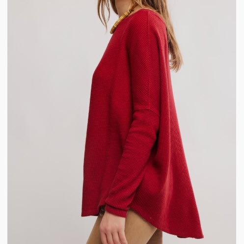 Chandail de type thermal FREE PEOPLE OB2315356-6600 Rouge