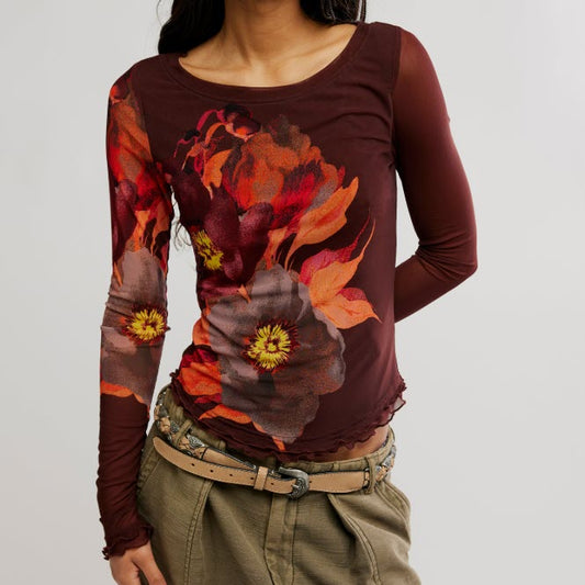 Chandail Lilly à manches longues FREE PEOPLE OB2430031