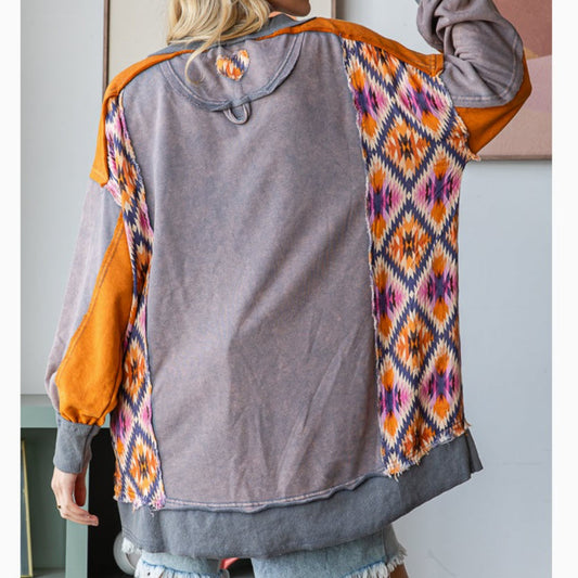 Haut Patchwork Femme  0475_5-SLATE