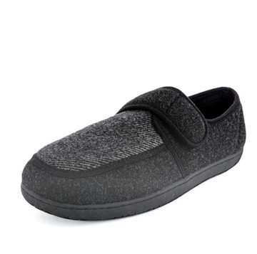 Pantoufle Morgan 2 en laine BKWB noire pour hommes #5076