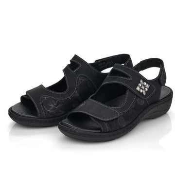 DISPONIBLE EN LIGNE SEULEMENT - REMONTE - SANDALE - D7647-01 (#43) - NOIR