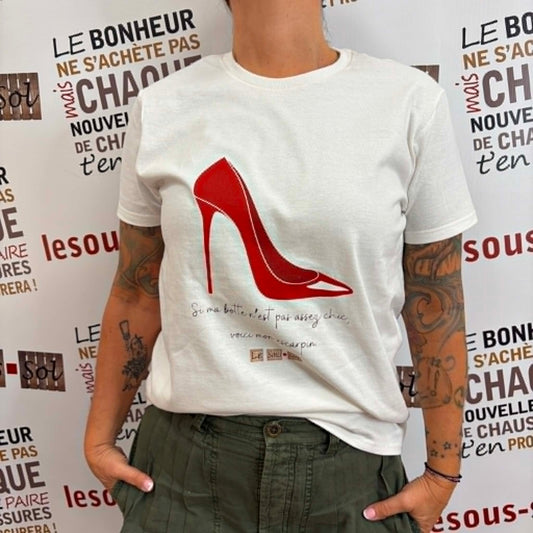 T-shirt escarpins rouge Le Sous-Sol