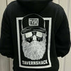 TAVERNSHACK - HOODIE NOIR - ORIGINAL - TVK11 - PRINT BLANC