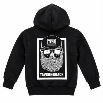 TAVERNSHACK - HOODIE NOIR - ORIGINAL - PRINT BLANC