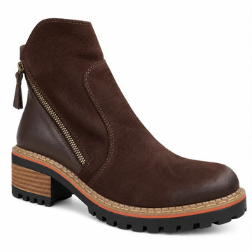 Botte à Talon avec zip Femme Tyche Manda Chocolat #78