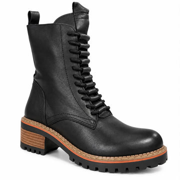 Botte à Talon lacet et zip Femme Tyche Dany