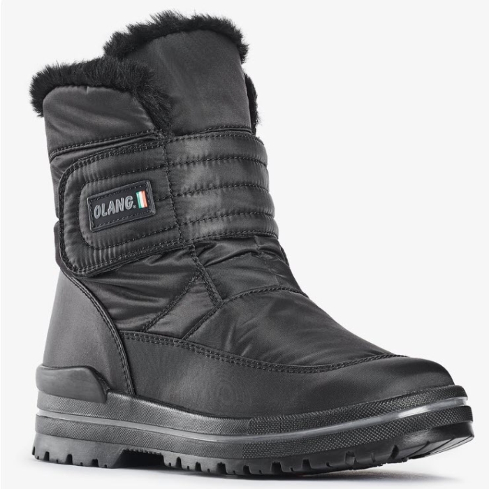 DISPONIBLE EN LIGNE SEULEMENT - OLANG - BOTTE DAME A CRAMPON - LUNA - (#7)- NOIR