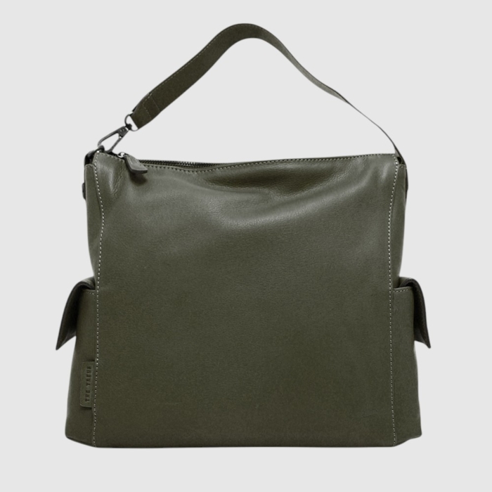 THE TREND - SAC A MAIN CUIR - BERGAME - 4680670-252 - OLIVE