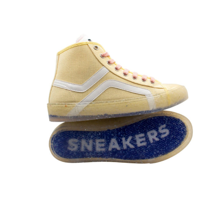 DISPONIBLE EN LIGNE SEULEMENT - RECYKERS - CHAUSSURE - WED-J-38- #WEDDING - YELLOW – Image 3