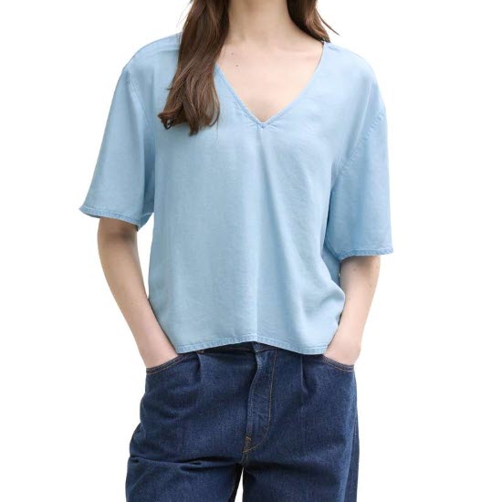 TOM TAILOR - BLOUSE TENCEL - 1046627-10151