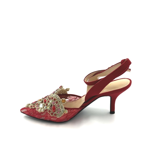 DISPONIBLE EN LIGNE SEULEMENT - J.RENEÉ - SOULIERS À TALONS - DESDEMONA - RED – Image 3