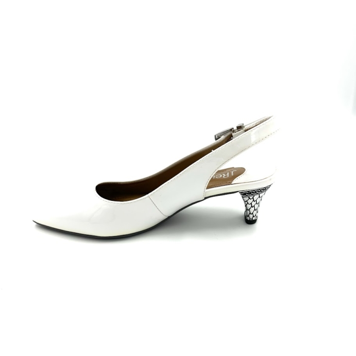 DISPONIBLE EN LIGNE SEULEMENT - J.RENEÉ - MAYETTA -  SOULIERS À TALONS - WHITE PEARL – Image 2