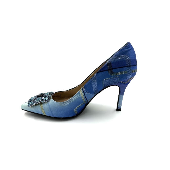 DISPONIBLE EN LIGNE SEULEMENT - J.RENEÉ- BILBOA - SOULIERS À TALONS - BLUE MULTI – Image 2