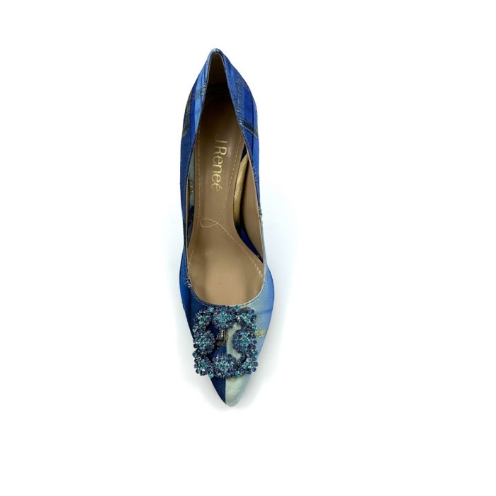 DISPONIBLE EN LIGNE SEULEMENT - J.RENEÉ- BILBOA - SOULIERS À TALONS - BLUE MULTI – Image 3