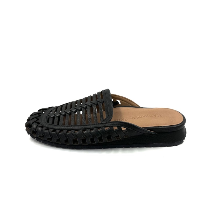 DISPONIBLE EN LIGNE SEULEMENT - L'AMOUR DES PIEDS - TEMMA - SANDALES - CUIR - NOIR
