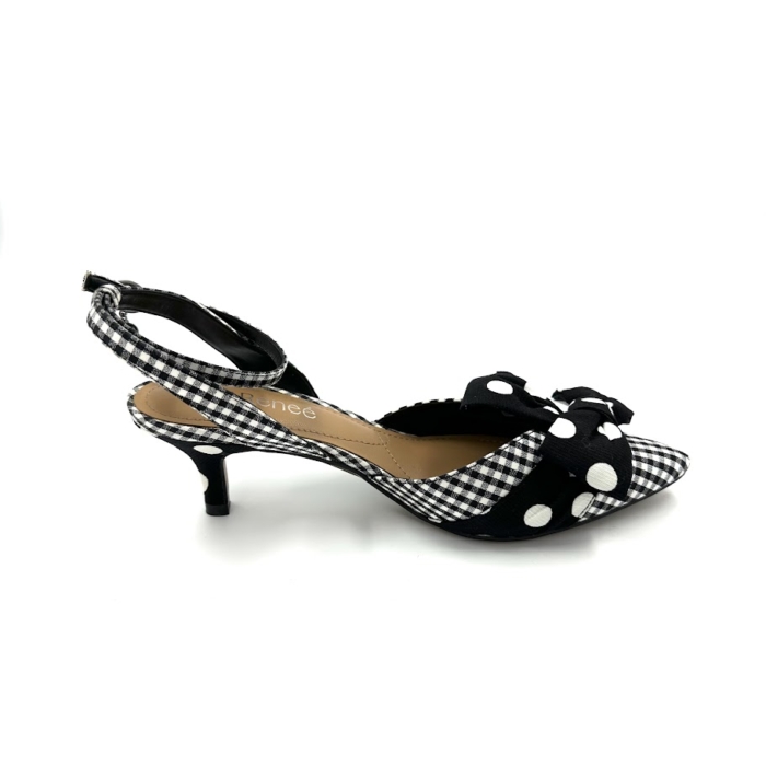 DISPONIBLE EN LIGNE SEULEMENT - J.RENEÉ - YEMELIA - SOULIERS À TALONS - BLACK / WHITE