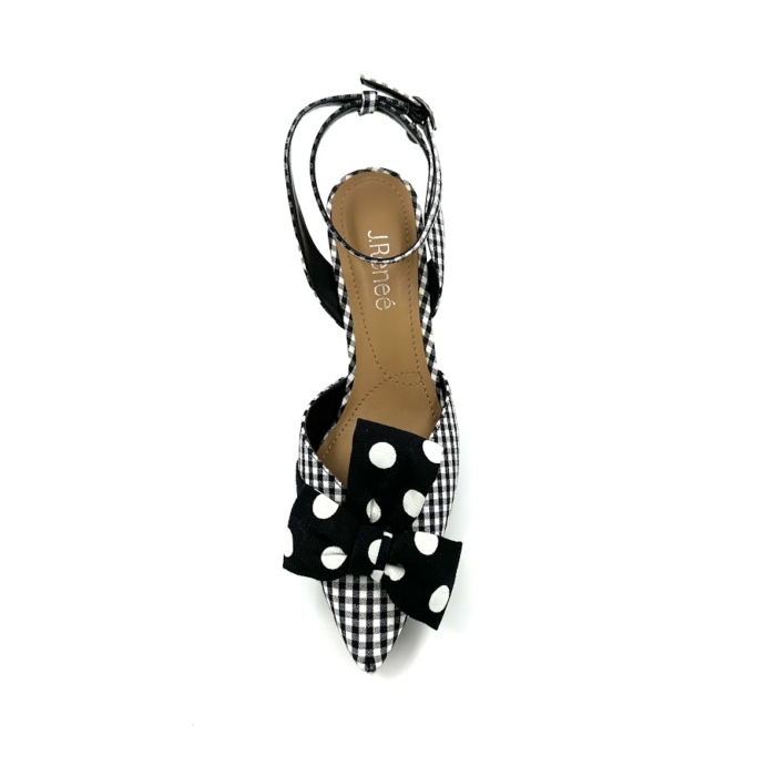 DISPONIBLE EN LIGNE SEULEMENT - J.RENEÉ - YEMELIA - SOULIERS À TALONS - BLACK / WHITE – Image 2