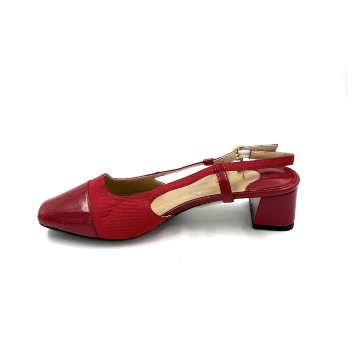 DISPONIBLE EN LIGNE SEULEMENT - J.RENEÉ - MARCELA - SANDALES À TALONS - ROUGE – Image 2