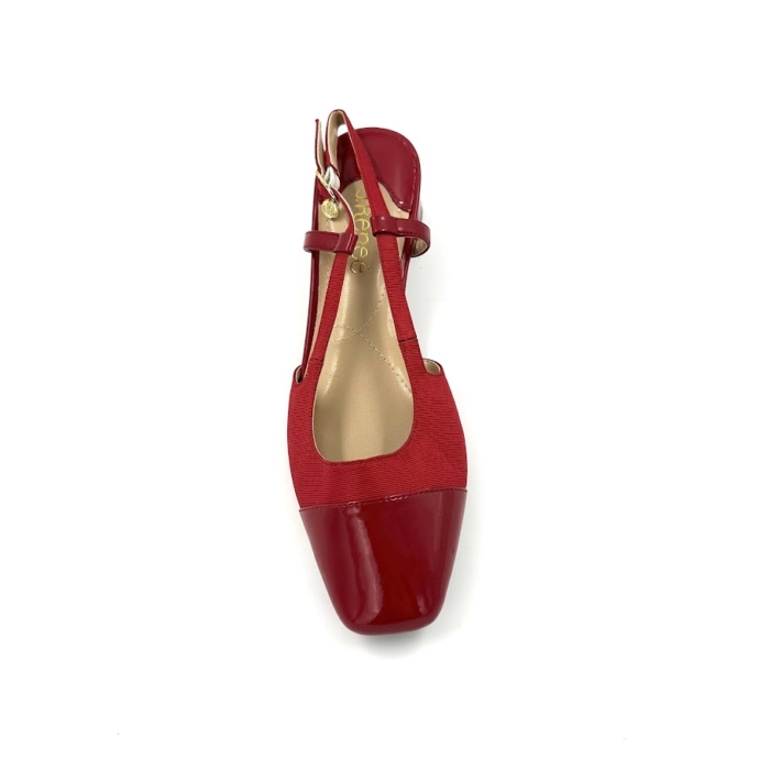 DISPONIBLE EN LIGNE SEULEMENT - J.RENEÉ - MARCELA - SANDALES À TALONS - ROUGE – Image 3